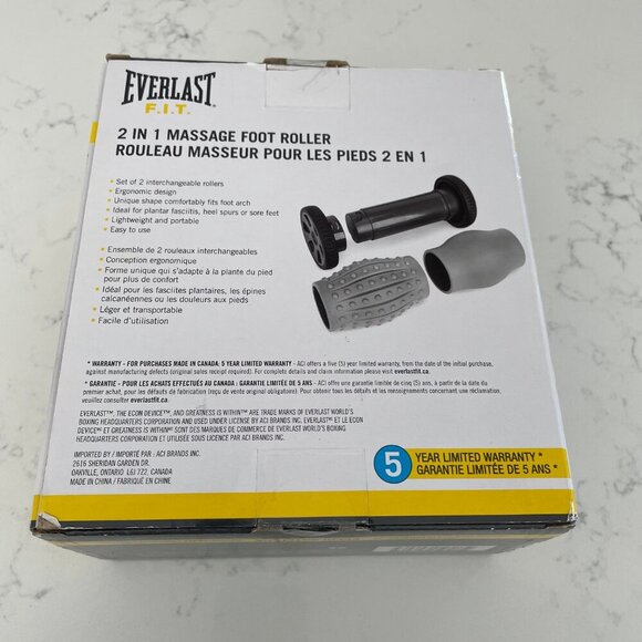 Everlast F.I.T. 2 IN 1 Massage Foot Roller w Interchangeable Rollers Sz OS NWT - Picture 2 of 5